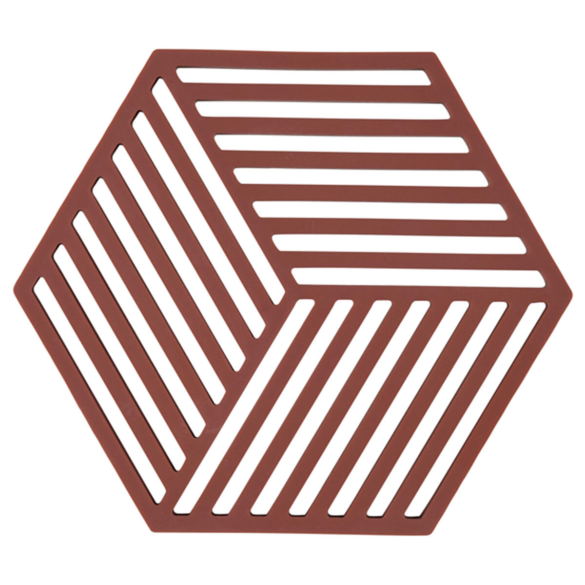 Hexagon grydeunderlag 16 cm, bordeaux
