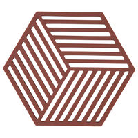 Hexagon grydeunderlag 16 cm, bordeaux