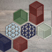Hexagon grydeunderlag 24 cm, bordeaux