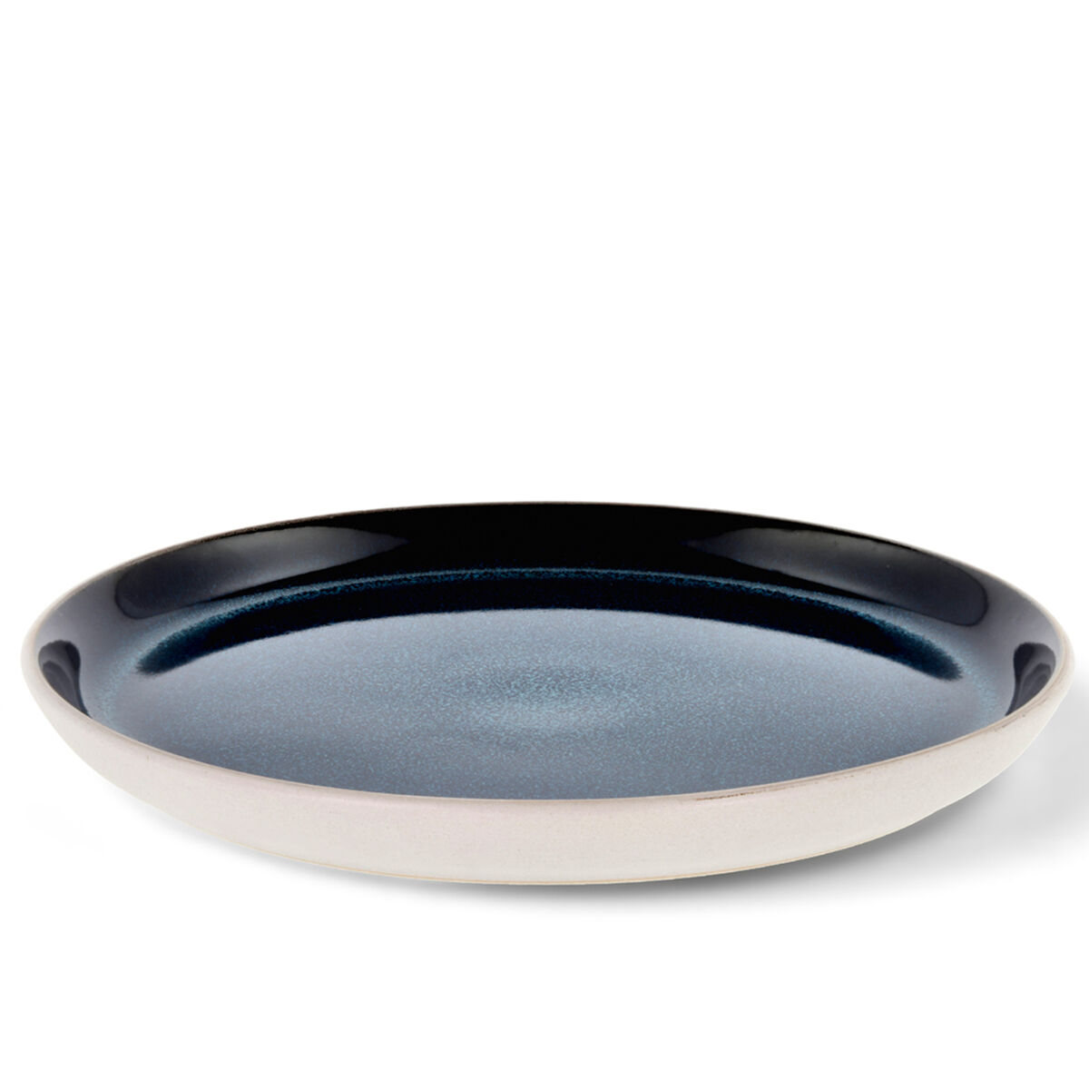 Gastro-assiett 21 cm, hvid/mørkeblå