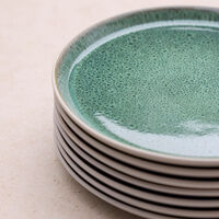 Gastro-assiet 21 cm, hvid/grøn