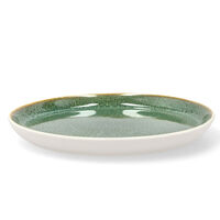 Gastro-assiet 21 cm, hvid/grøn