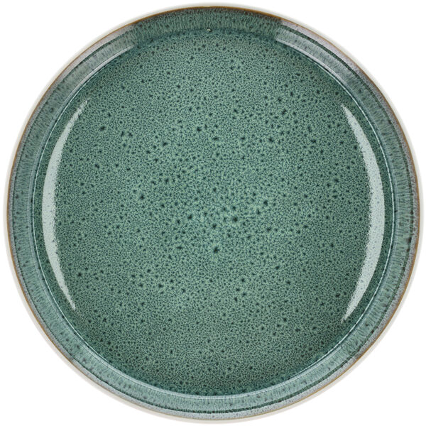 Bitz Gastro middagstallrik 27 cm, vit/grön