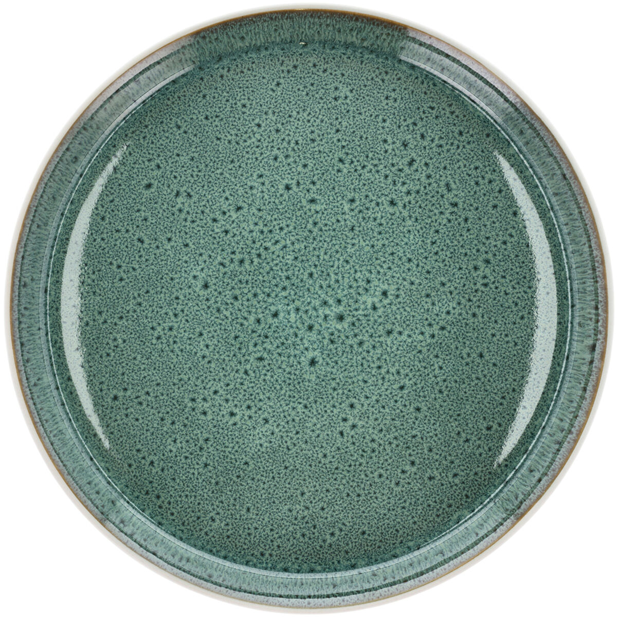 Gastro middagstallerken 27 cm, hvid/grøn