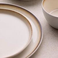 Gastro-assiet 21 cm, hvid/creme