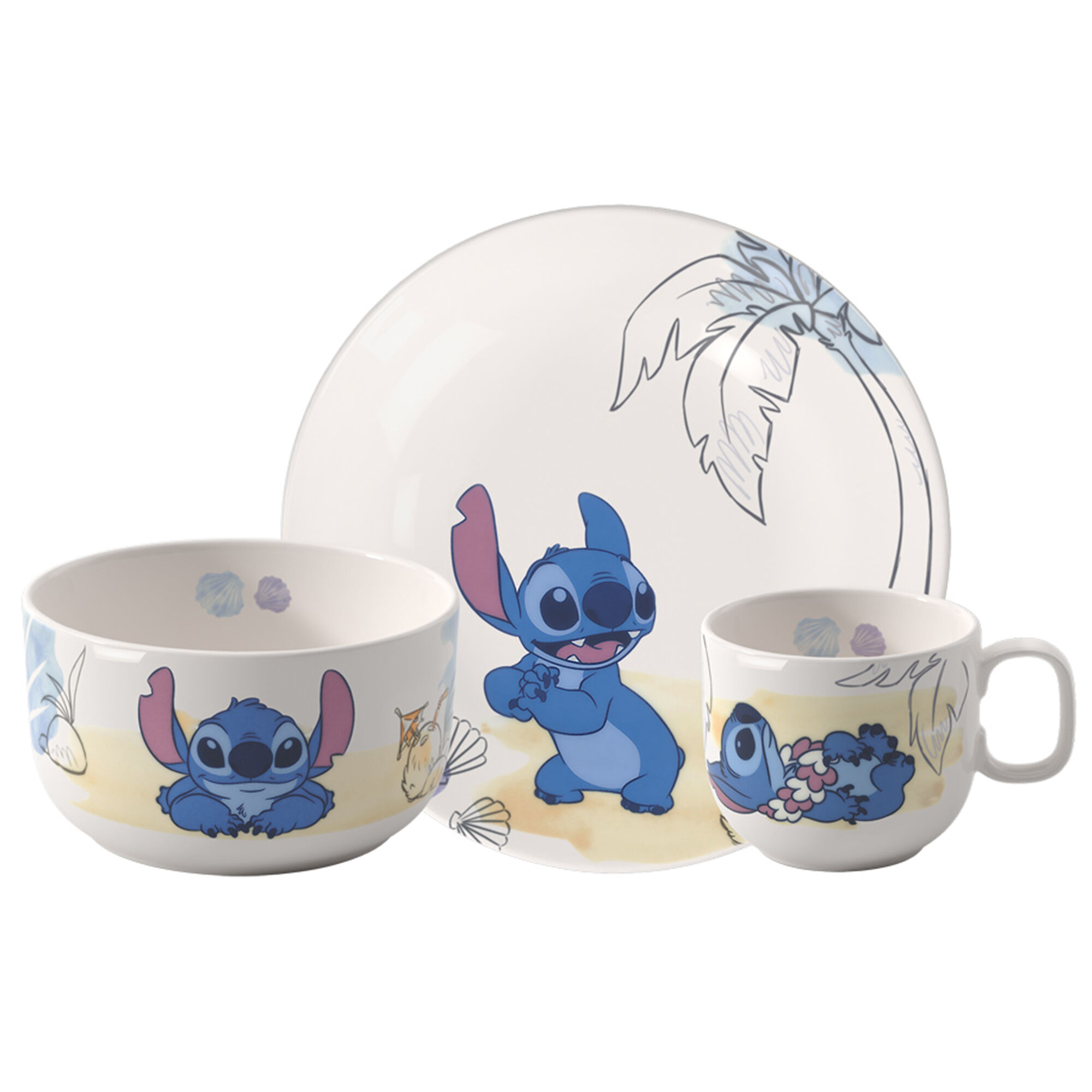 Villeroy & boch Disney Stitch børneservise, 3 dele