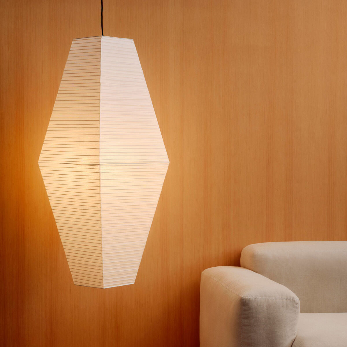 Paper Shade Prism lampskärm 110 cm, vit