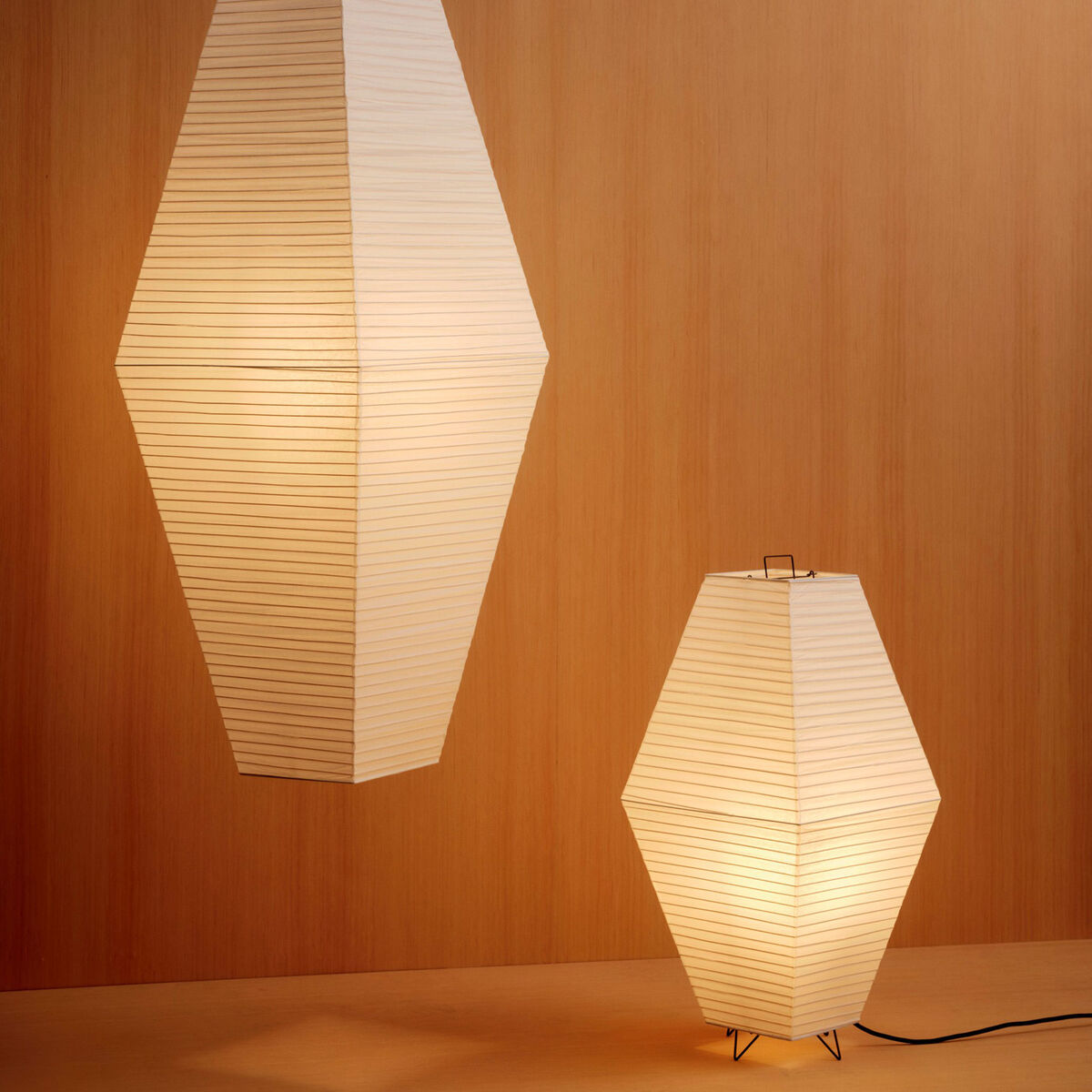 Paper Shade Prism bords-/golvlampskärm 66 cm, vit