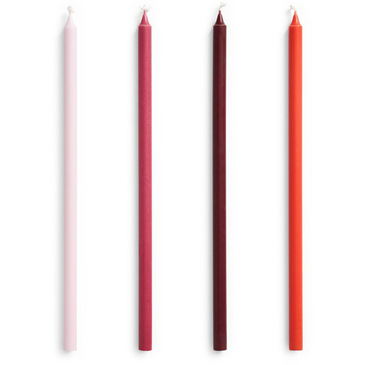 Smala kronljus 4-pack, rosa/röd