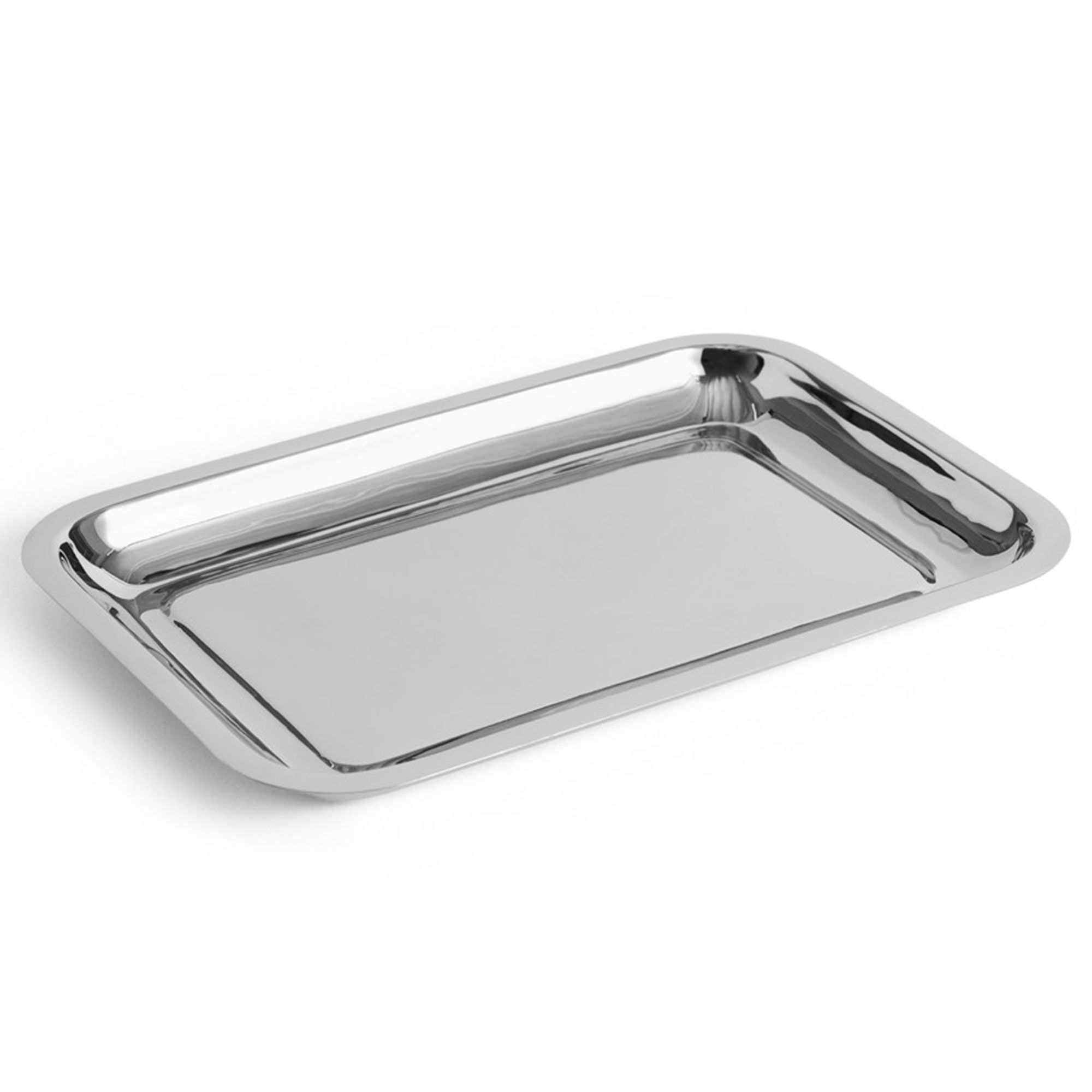 Hay Essential Steel lille rektangulær bakke 26 × 18 cm, rustfrit stål