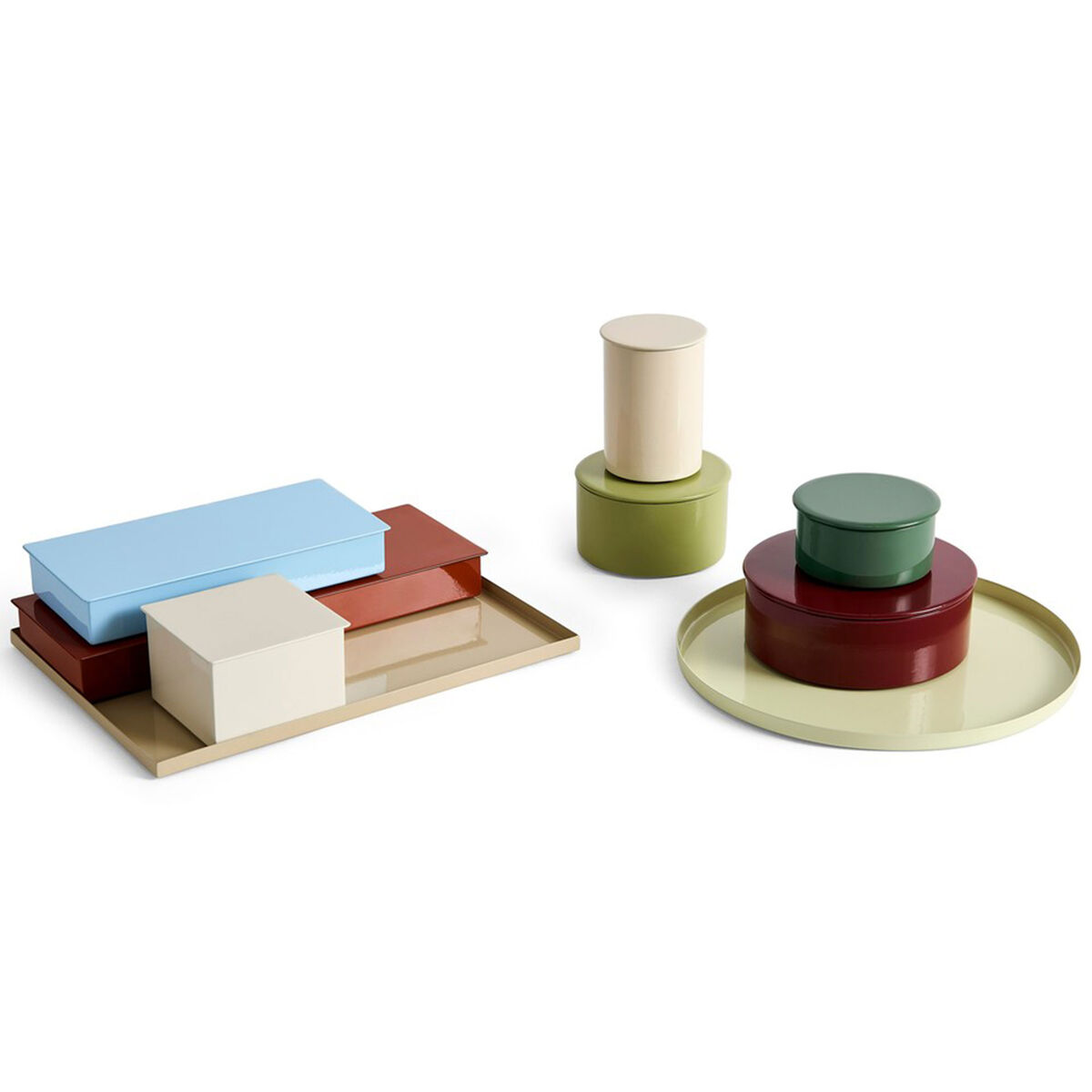 Modular rektangulær opbevaringsboks, low/medium – lyseblå