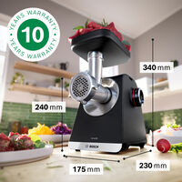 Multipower Series 6 MFWS682B köttkvarn, svart/silver