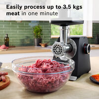 Multipower Series 6 MFWS682B köttkvarn, svart/silver