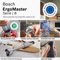 ErgoMaster Serie 8 MSM8M934 stavmixer, rostfritt stål