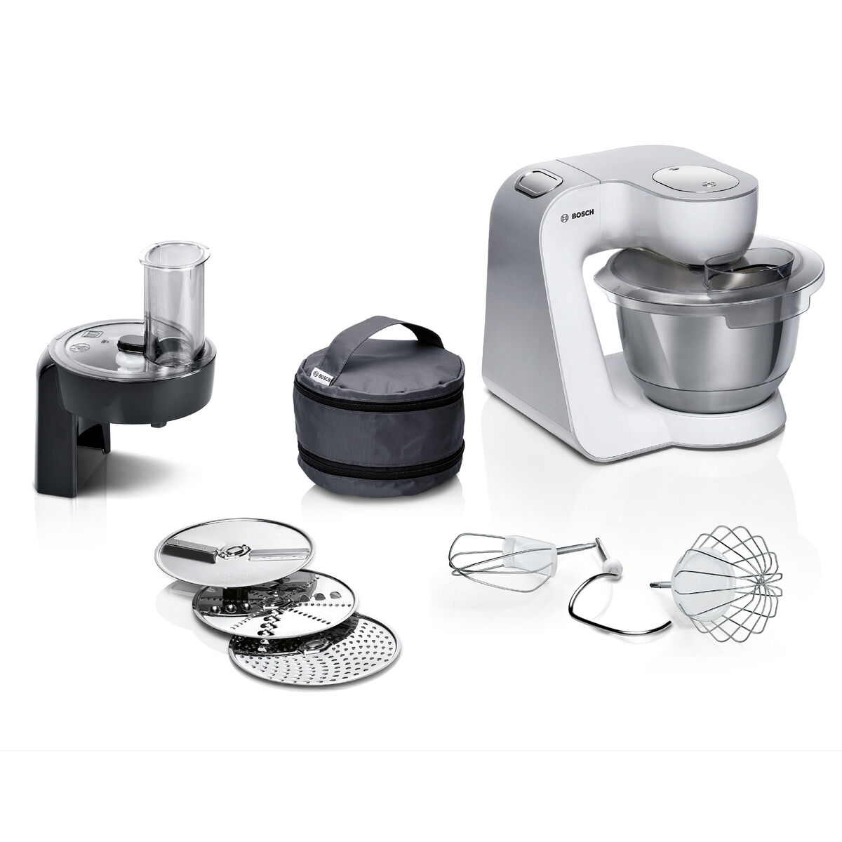 Bosch Serie 4 MUM58210 køkkenmaskine 3,9 liter, hvid/sølv