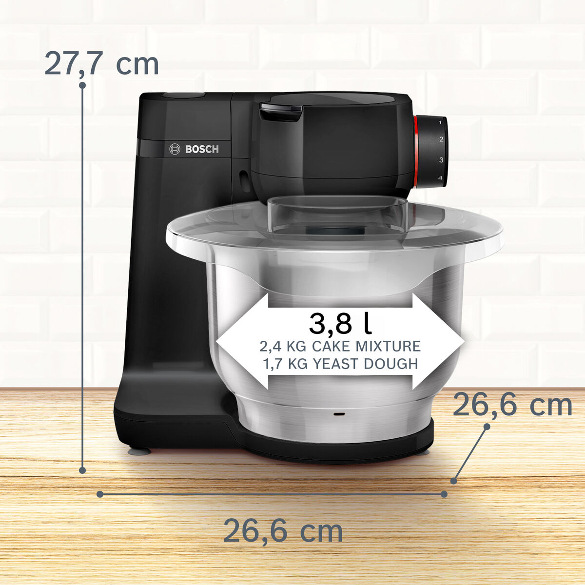 Bosch Serie 2 MUMS2EB01 køkkenmaskine 3,8 l, sort