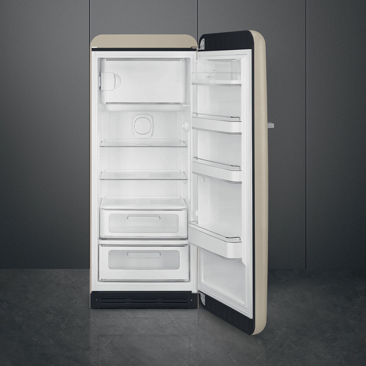 Smeg FAB28RMLM6 – 153 cm køleskab med fryserum, højrehængt, Moonlight mat