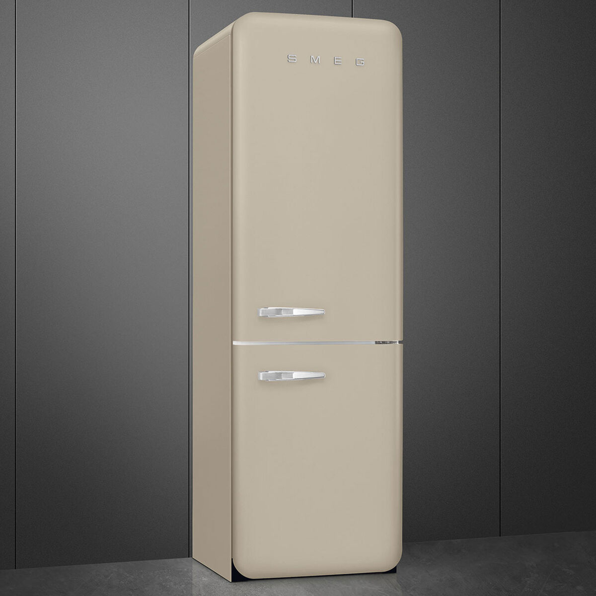 Smeg kombineret køle- og fryseskab FAB32RMLM6, højrehængt, 197 cm — Moonlight mat