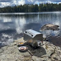 T10 bærbar gasgrill i rustfrit stål