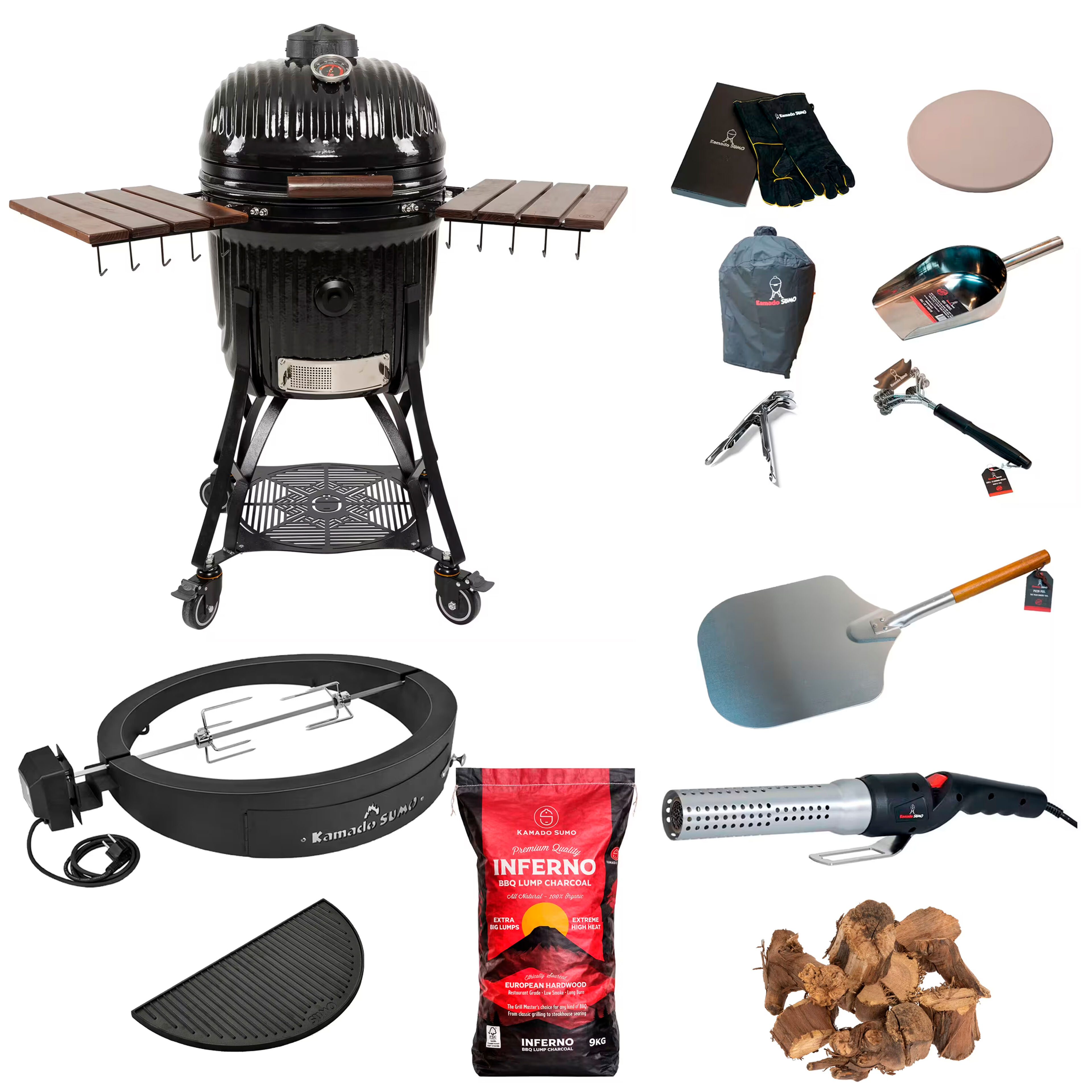 Kamado Sumo Icon Large kamado‑grill med deluxe tilbehørspakke