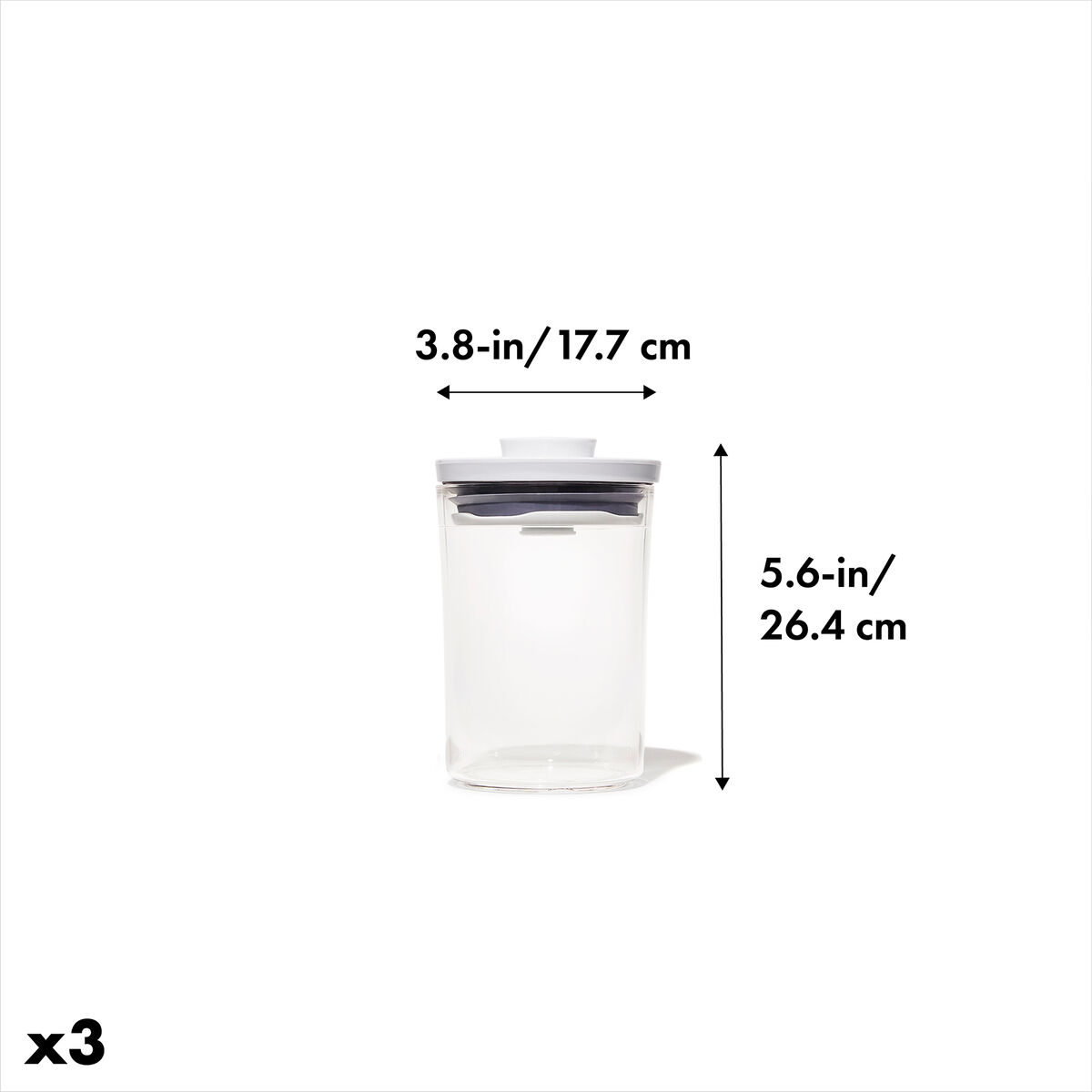 POP opbevaringsbeholder 0,6 liter, 3 stk.