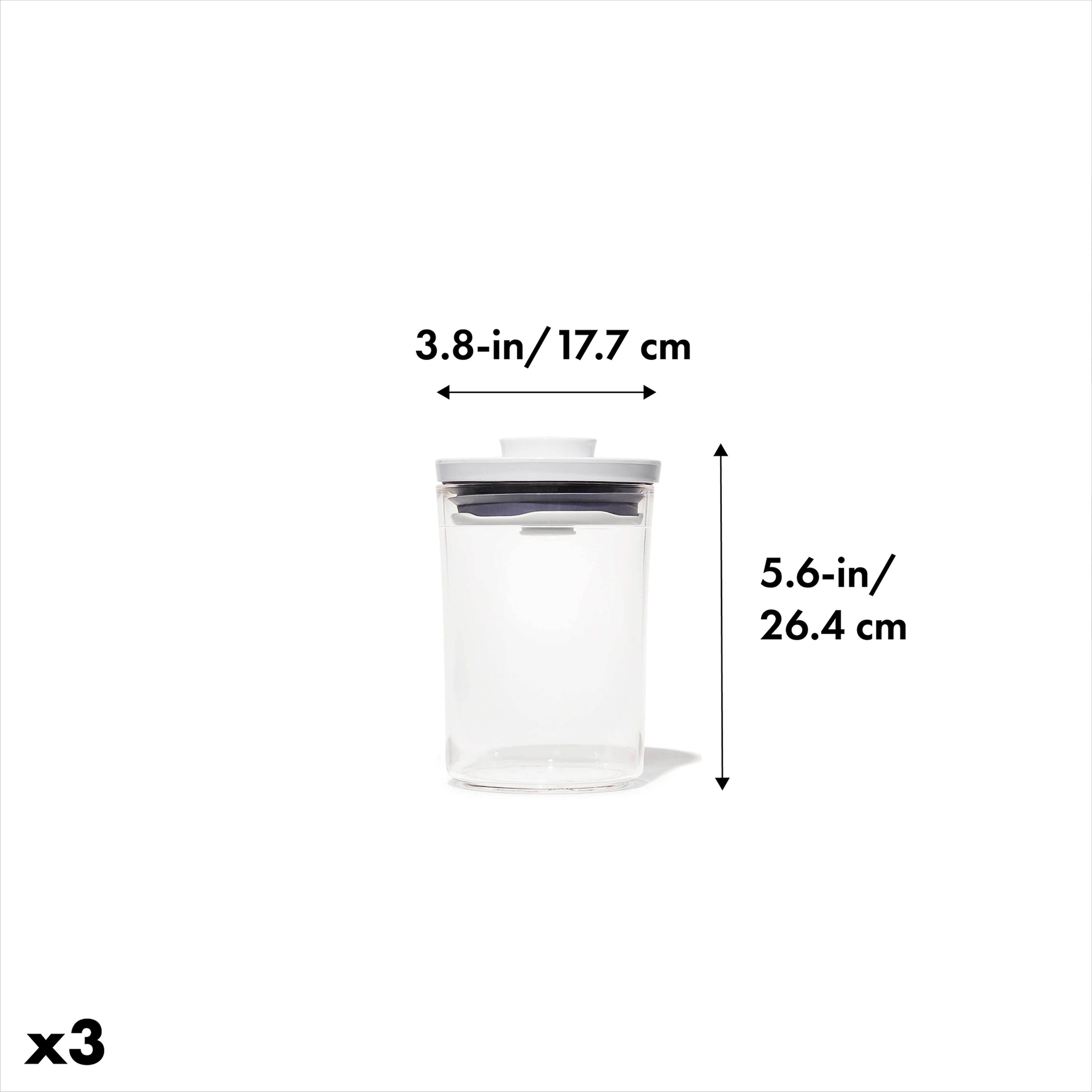 POP opbevaringsbeholder 0,6 liter, 3 stk.