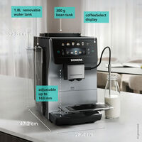 EQ600 iAroma TP603E07 fuldautomatisk espressomaskine, inox/sølv metallic