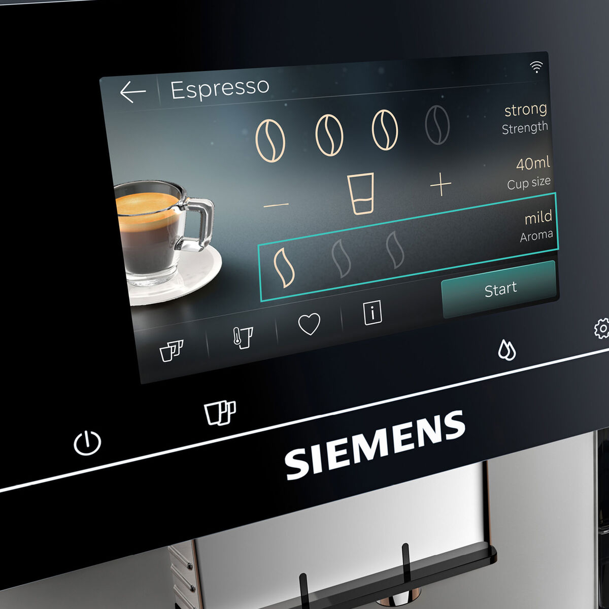 EQ700 iAroma TP725EM7 fuldautomatisk espressomaskine, rustfrit stål