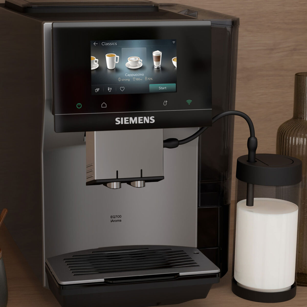 EQ700 iAroma TP725EM7 fuldautomatisk espressomaskine, rustfrit stål