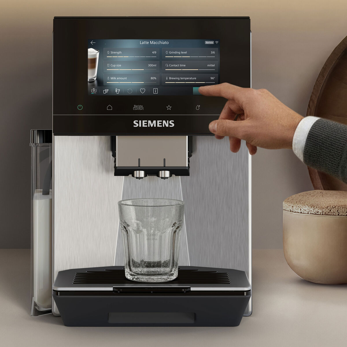 EQ900 iAroma TQ923E43 helautomatisk espressomaskin, inox