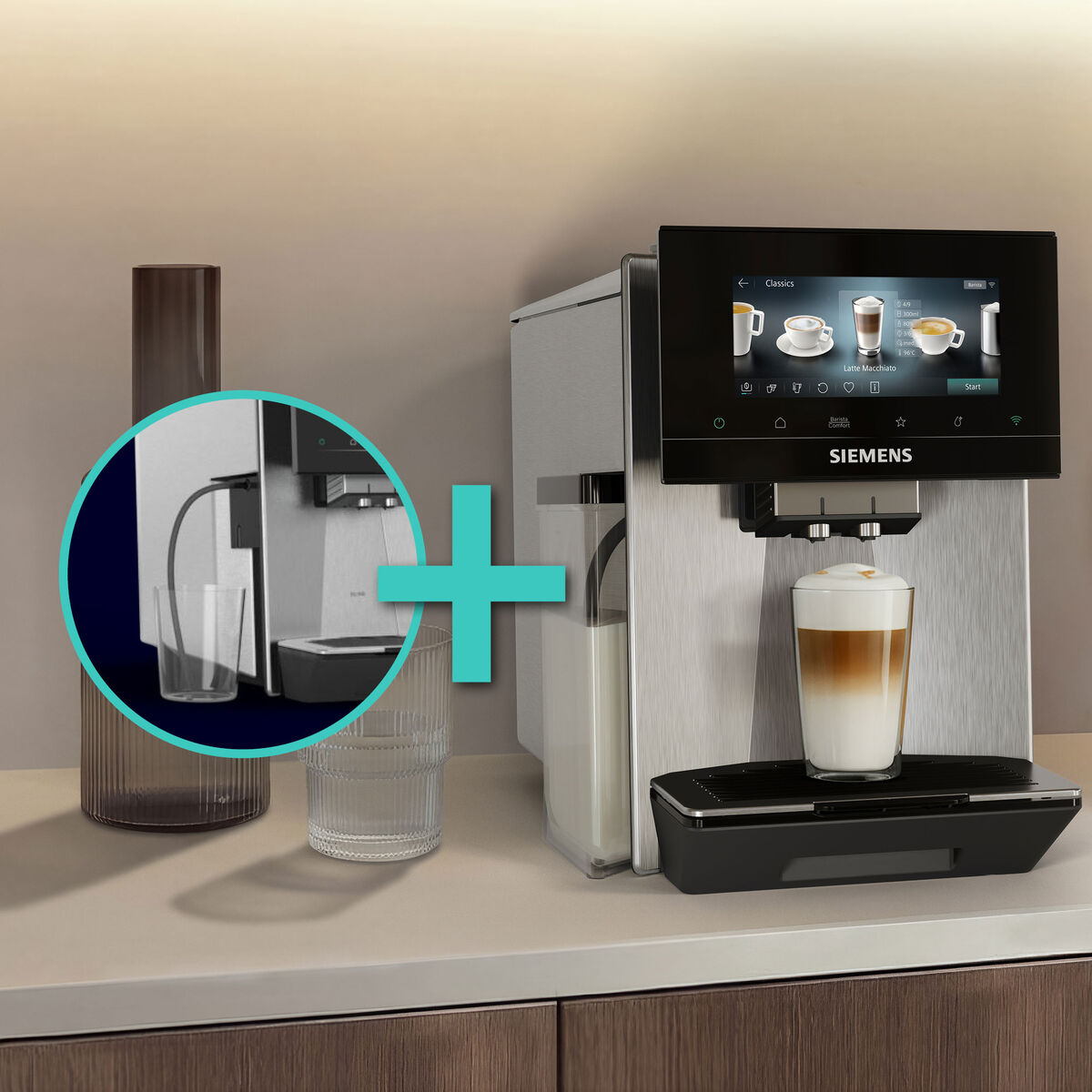 EQ900 iAroma TQ923E43 helautomatisk espressomaskin, inox