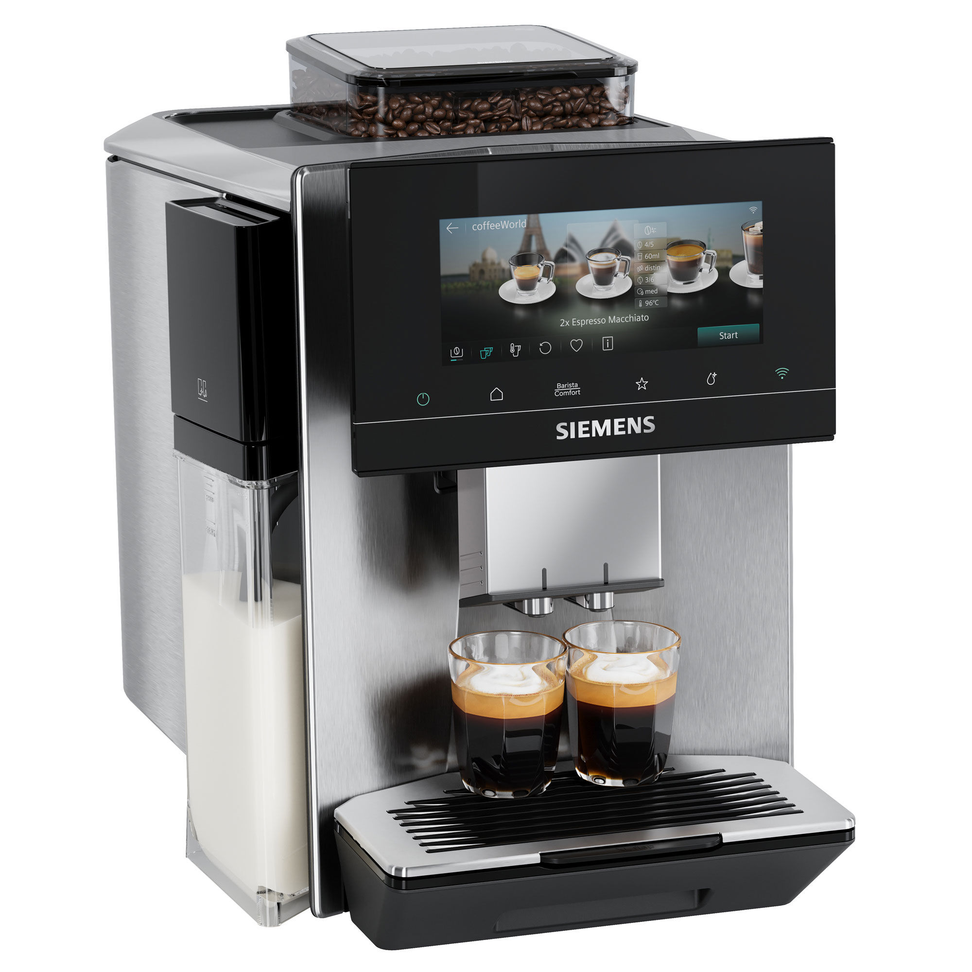 Siemens EQ900 plus iAroma TQ923EZ3 helautomatisk espressomaskin, inox