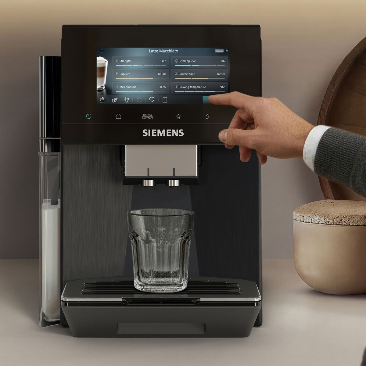 EQ900 plus iAroma TQ925EZ5 fuldautomatisk espressomaskine, Dark Inox