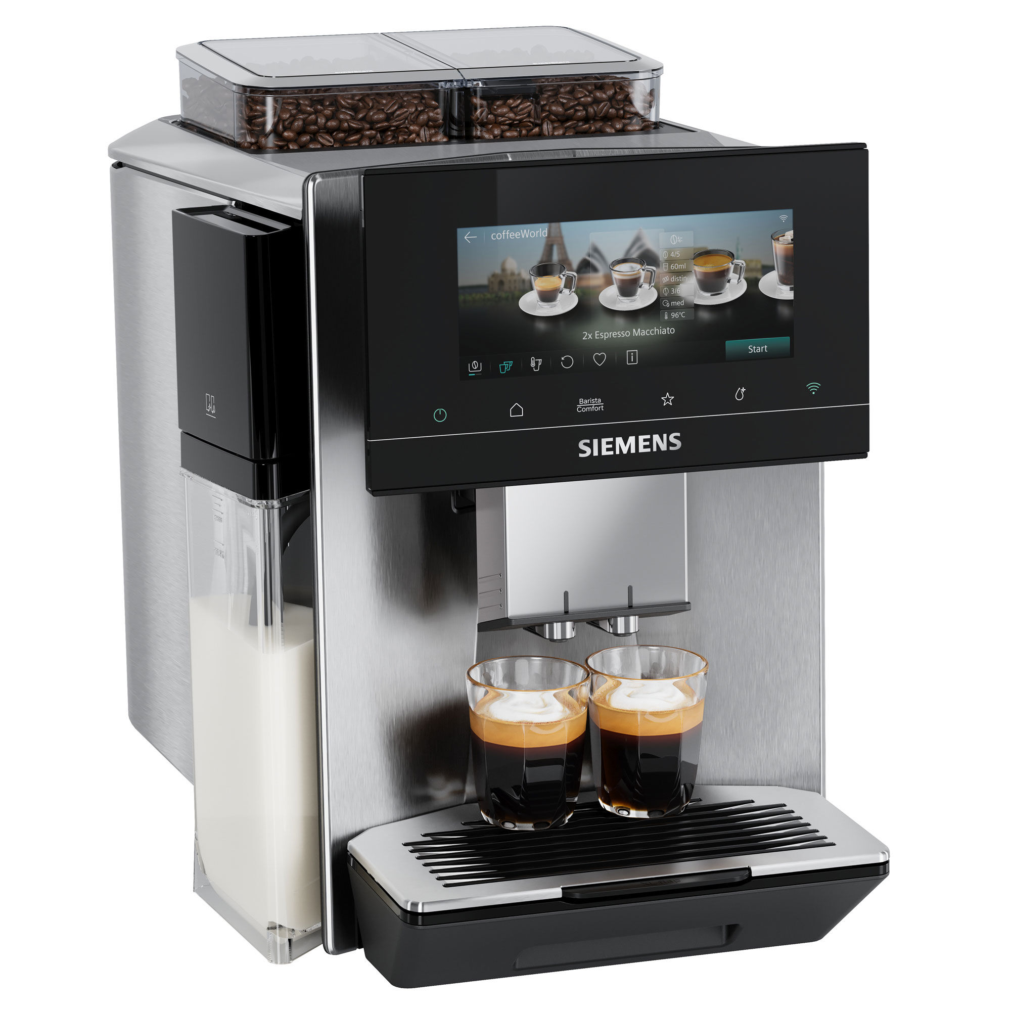 Siemens EQ900 plus iAroma TQ927EZ3 helautomatisk espressomaskin, inox