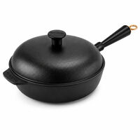 Gold traktørpande med støbejernslåg 25 cm
