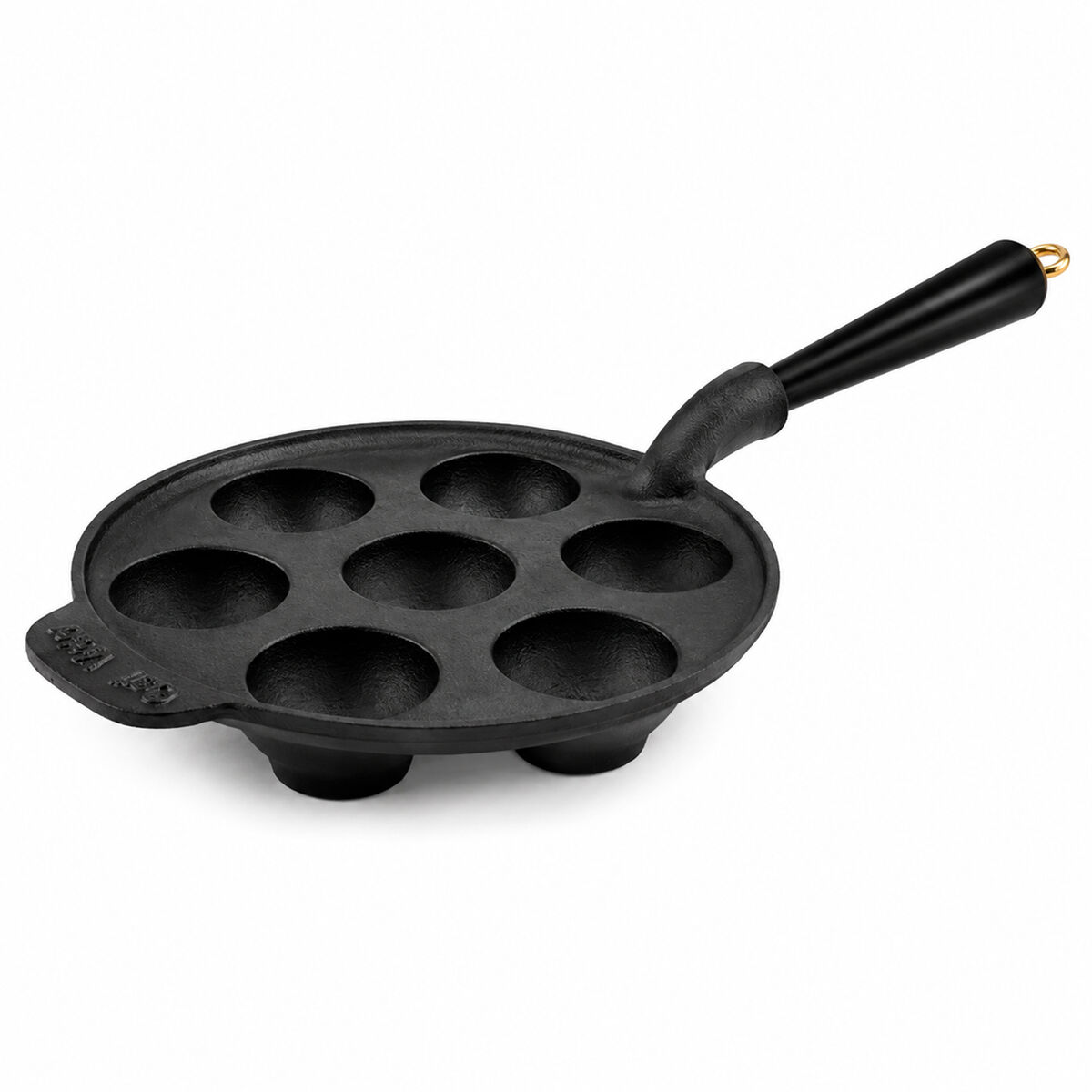 Gold æbleskivepande 21 cm, støbejern