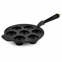 Gold æbleskivepande 21 cm, støbejern