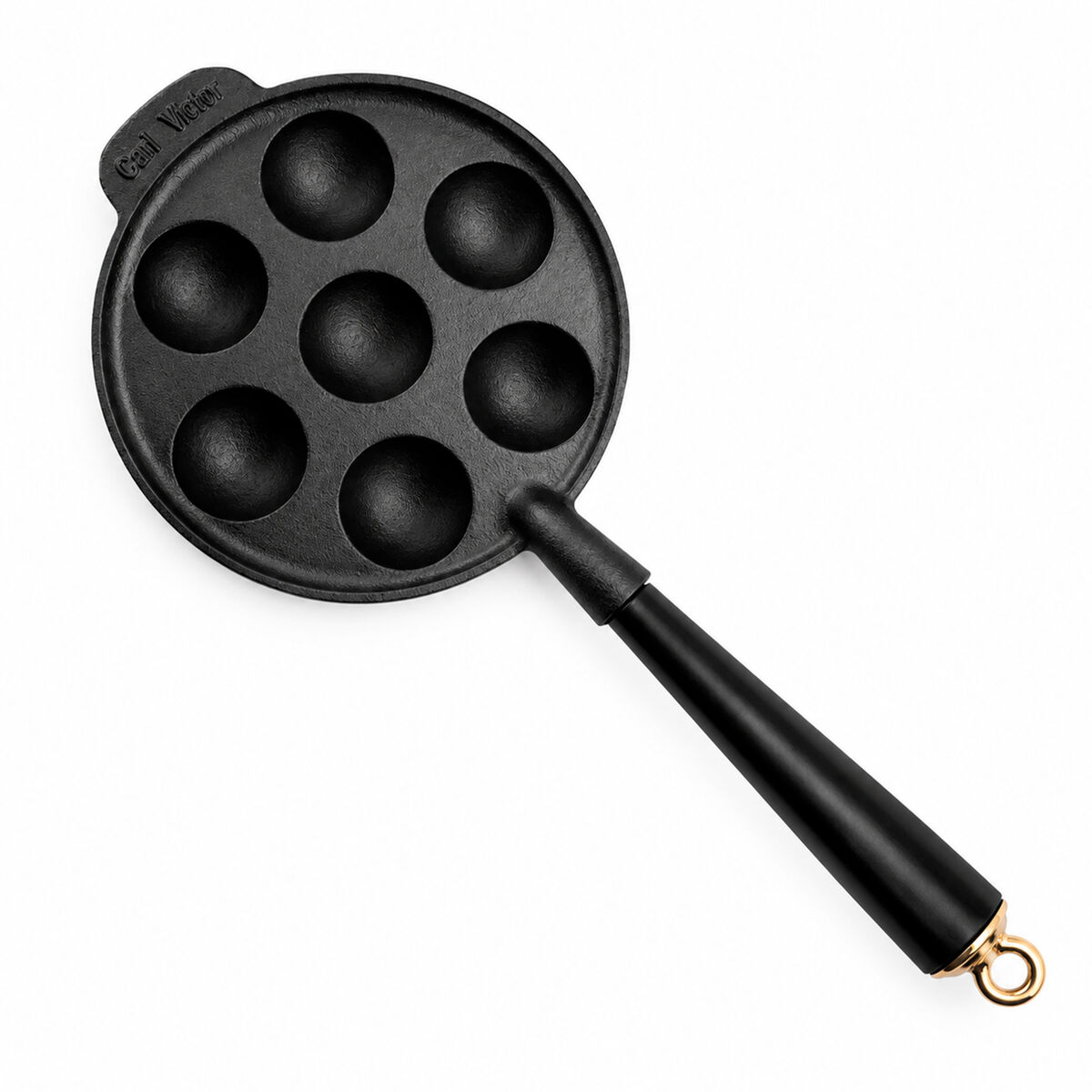 Gold æbleskivepande 21 cm, støbejern
