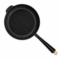 Gold grillpande 28 cm, støbejern