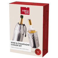 Active vin- og champagnekøler 2-pak, sølv