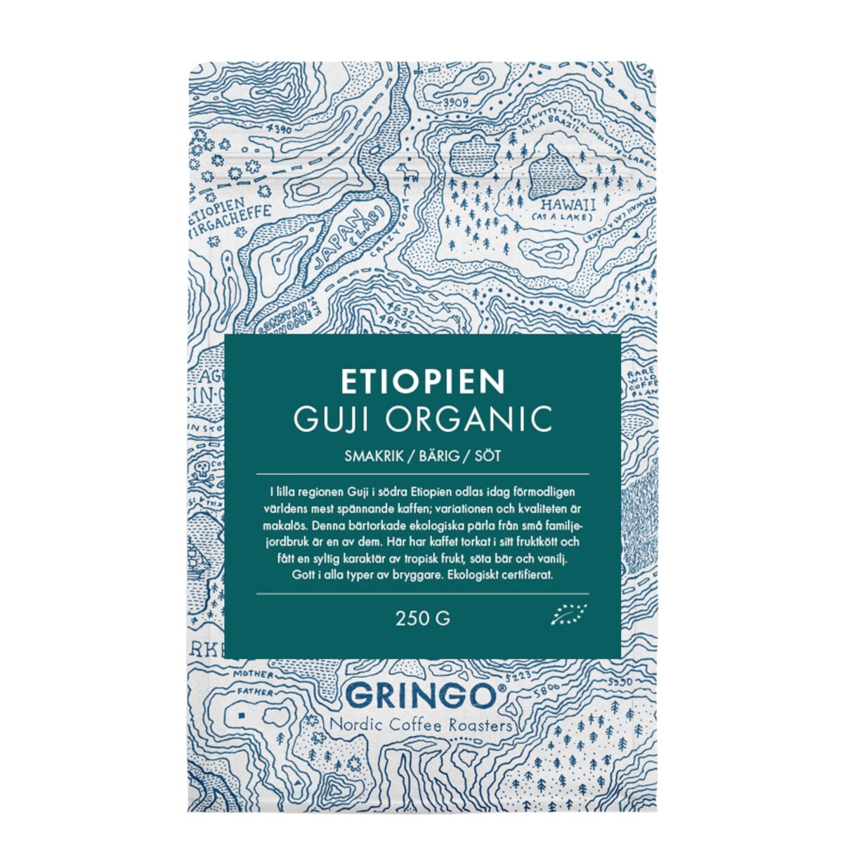 Etiopien Guji Organic kaffebønner 250 g