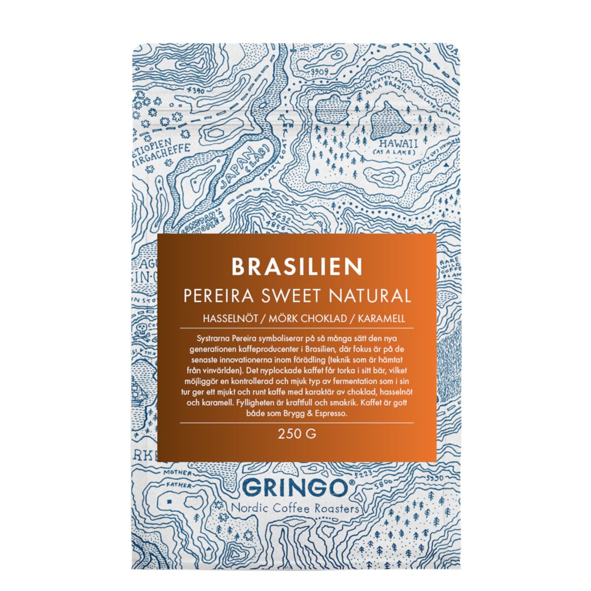 Brasilien Pereira Sweet Natural kaffebønner 250 g