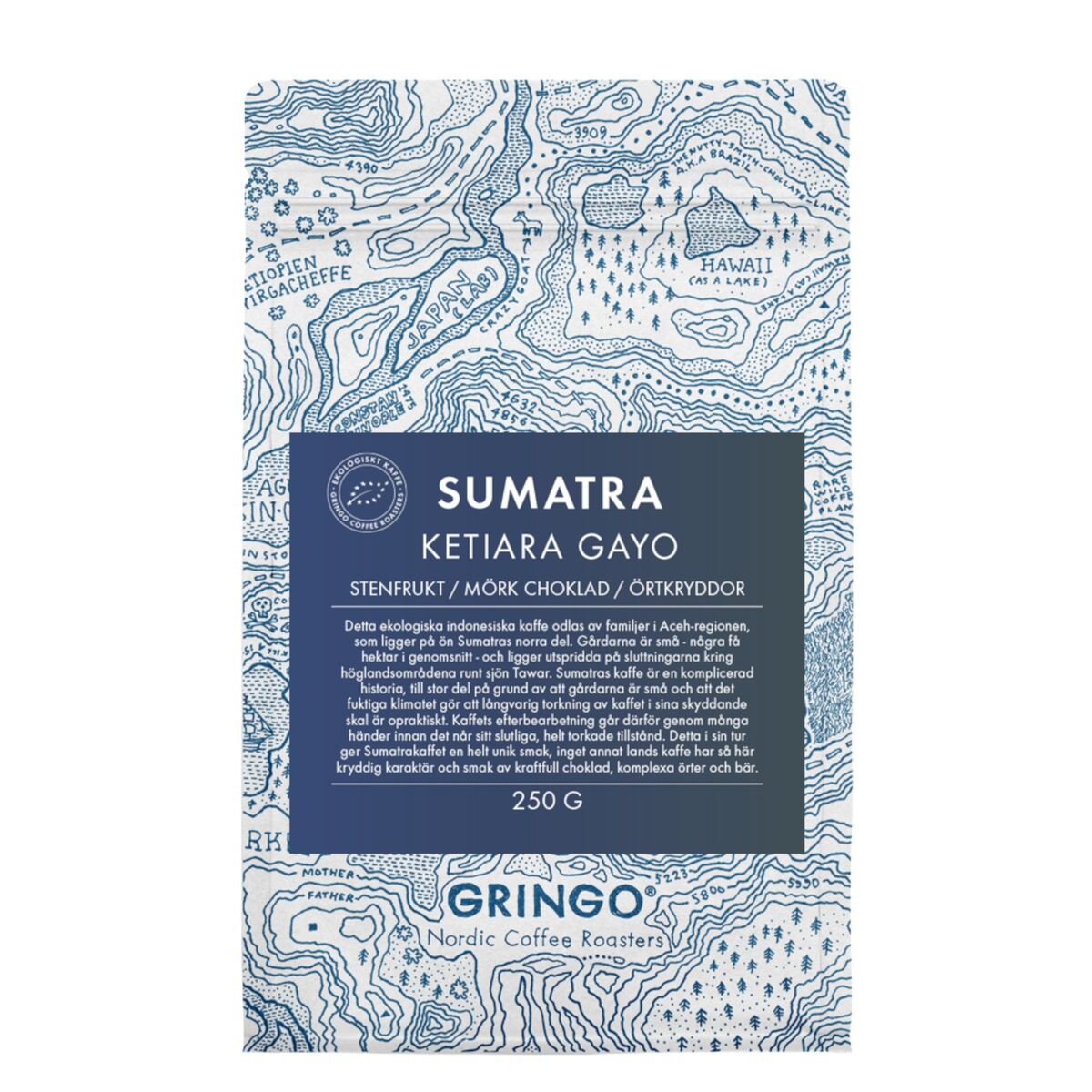 Sumatra Ketiara Gayo Organic kaffebønner 250 g