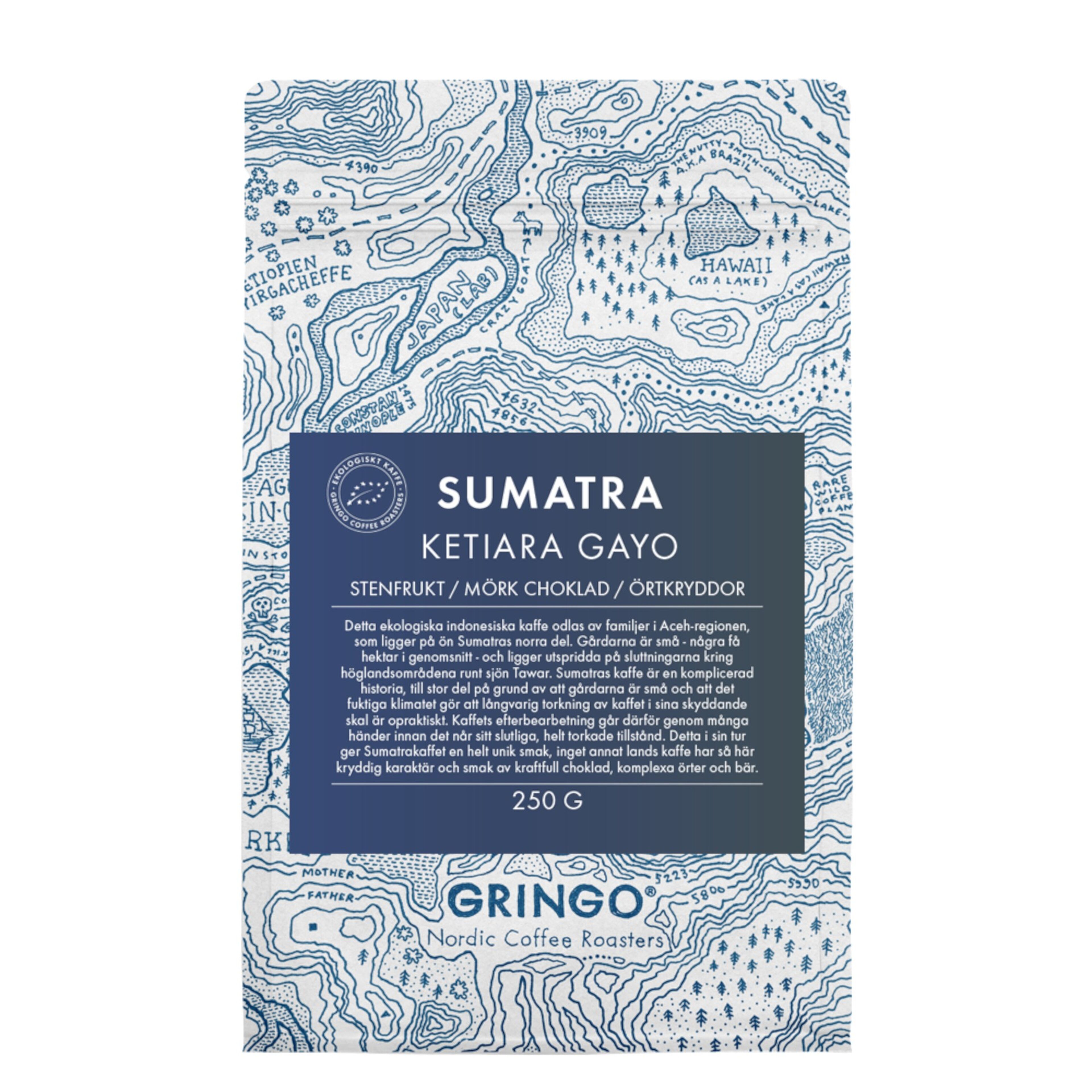 Sumatra Ketiara Gayo Organic kaffebønner 250 g