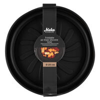 Silikoneform til airfryer 20 cm, sort