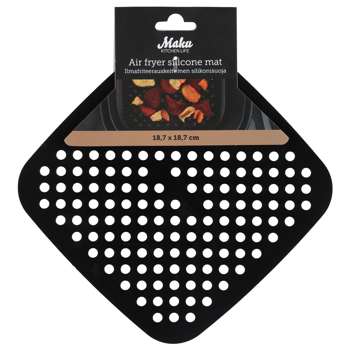 Silikonmåtte til airfryer 18 × 18 cm