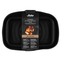 Silikoneform til airfryer 20 × 13 cm, sort
