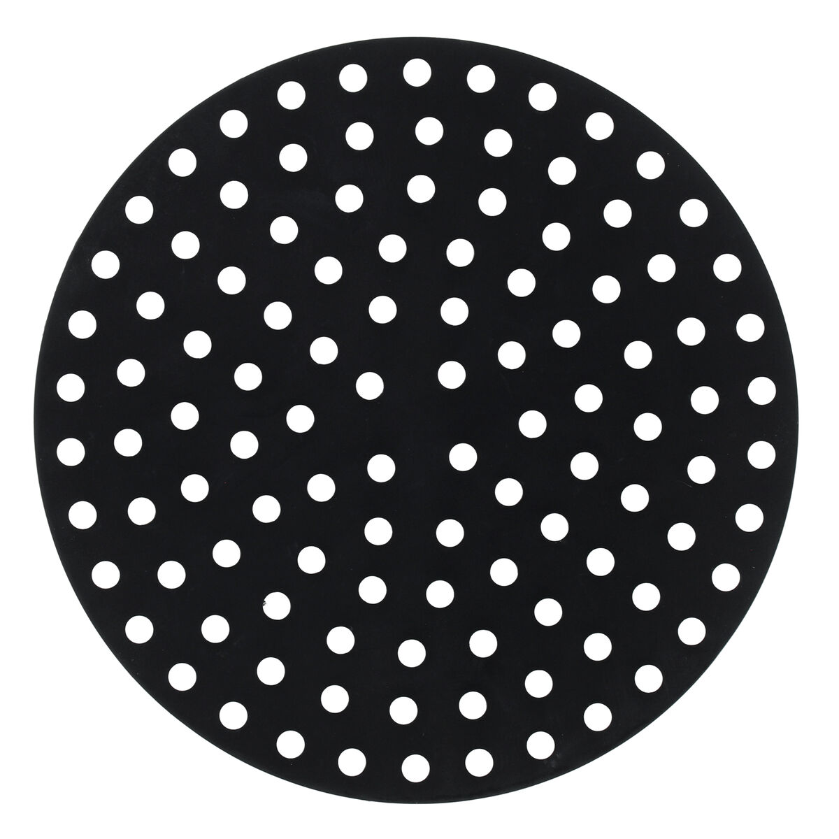 Rund silikonmåtte til airfryer 20 cm, sort