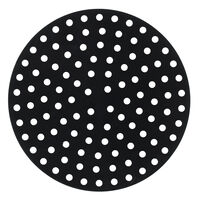 Rund silikonmåtte til airfryer 20 cm, sort
