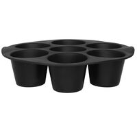Silikoneform til muffins til airfryer, sort